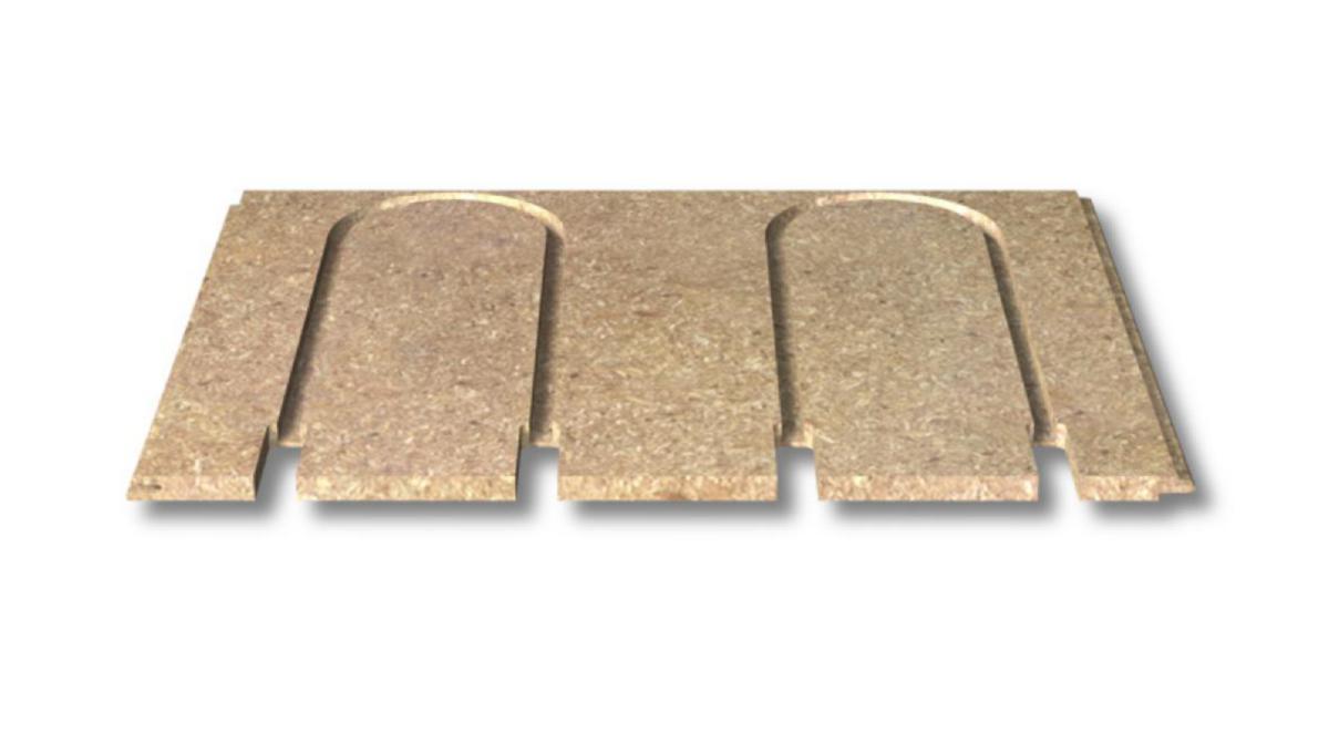 Spårvändskiva Trä 22, på golvbjälkar, LK - LK-Vändskiva Trä 22 800 x600, LKrör 16mm,   c/c200