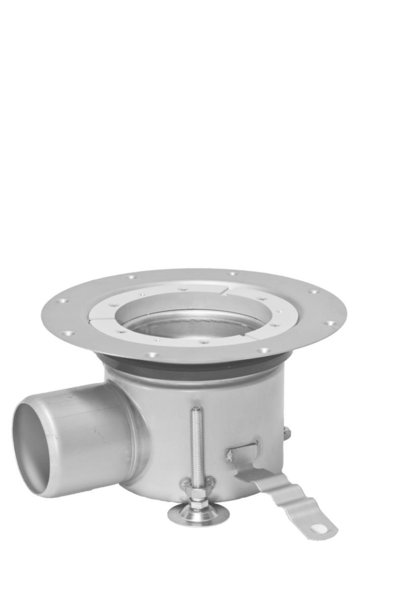 Golvbrunnar ACO EG 150 med sidoutlopp i rostfritt stål 1.4301 för plastmatta alternativt klinkergolv - GOLVBRUNN 409192 75 SIDOUTLOPP RFR 1.4301