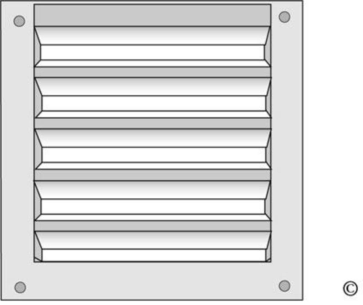 Ventilgaller Fresh - FYRKANTSGALLER FRESH 80 115MM VIT