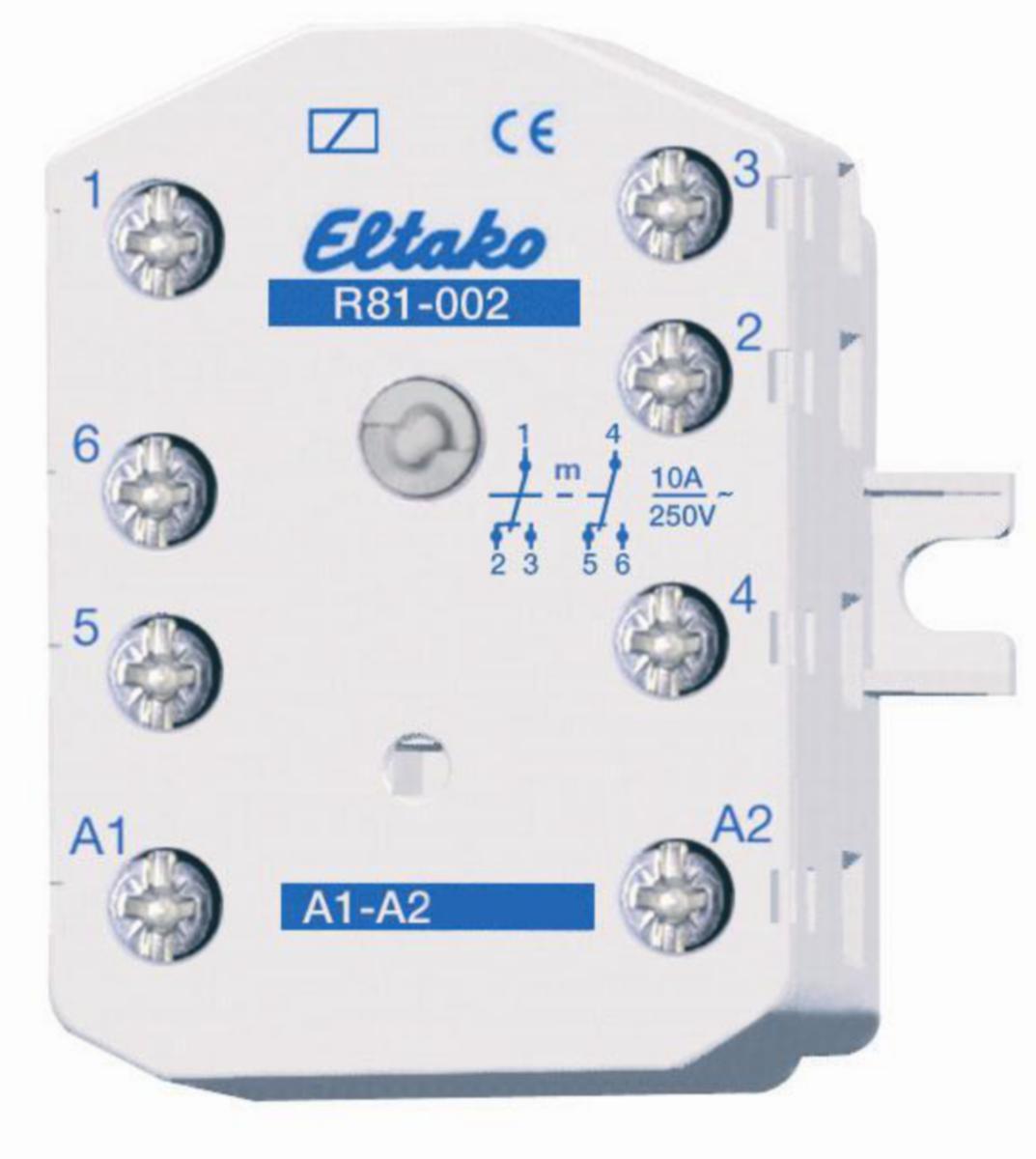 Arbetsströmsrelä Dosmontage R81 10A - RELÄ 10A 2KONT R81-002-230V