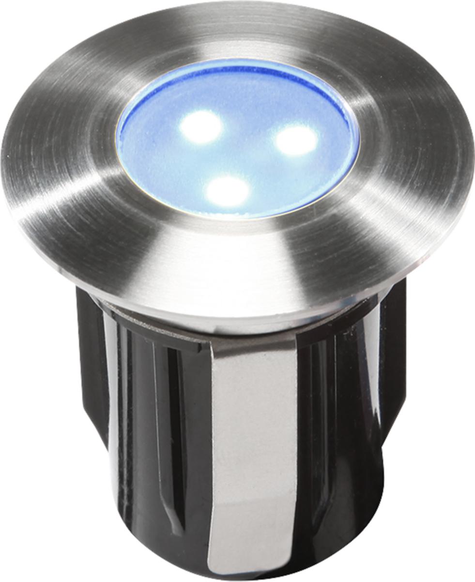 Trädgårdsbelysning LED, decklight, Alpha - TRÄDGÅRDSB ALPHA DECKL BLÅ X1 LED 12V 0.5W STÅL BUS316