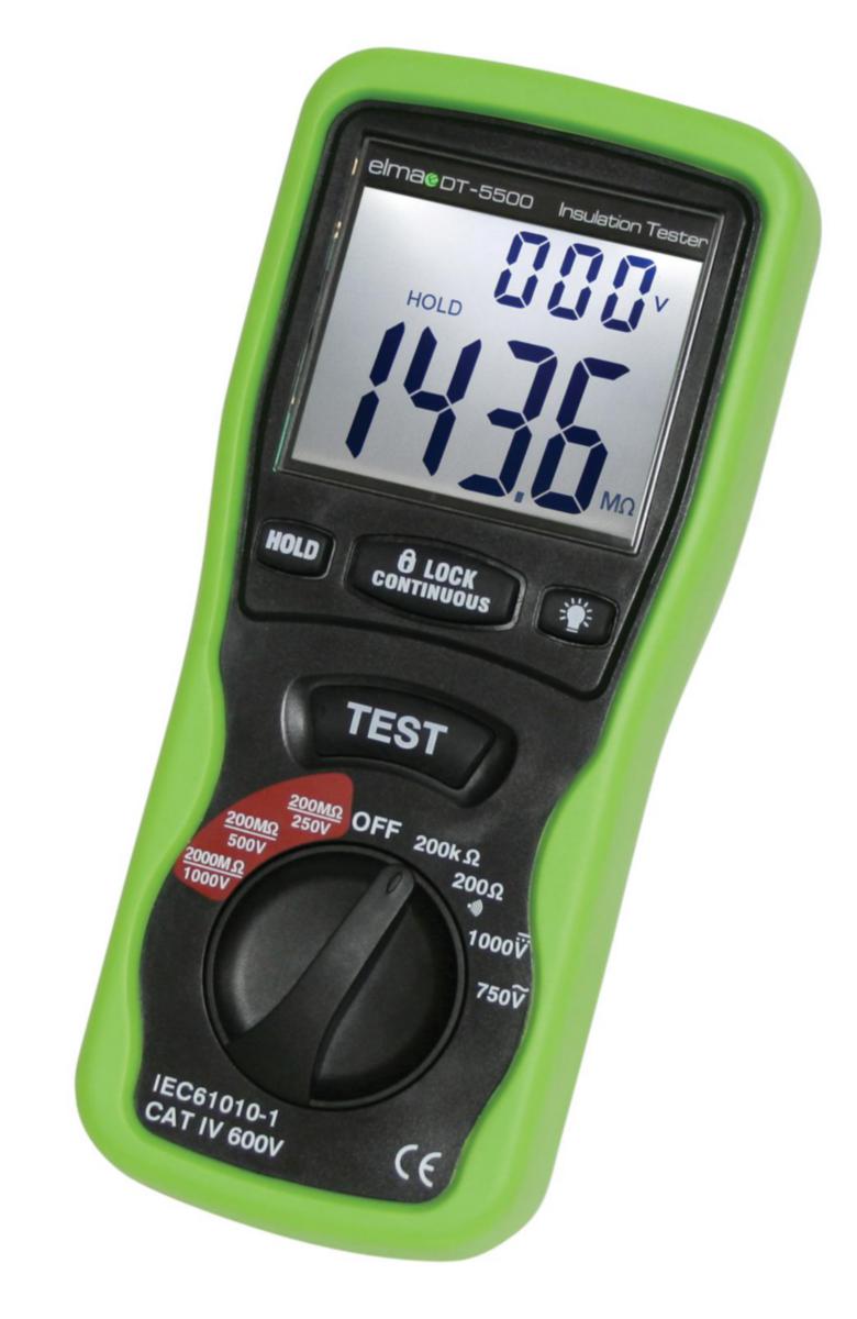 Elma DT5500A – KAT IV, multimeter och isolationstestare - MULTIMETER DT5500A +ISOLATIONSTESTARE, KAT IV