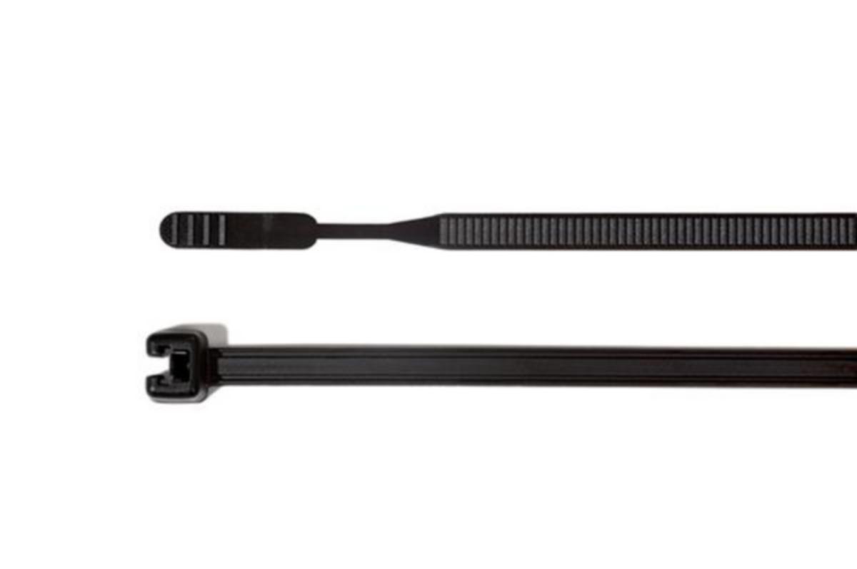 Buntband HellermannTyton Q-tie - BUNTBAND Q 290X4.7 SV FP=100 Q50I-W-BK-C1