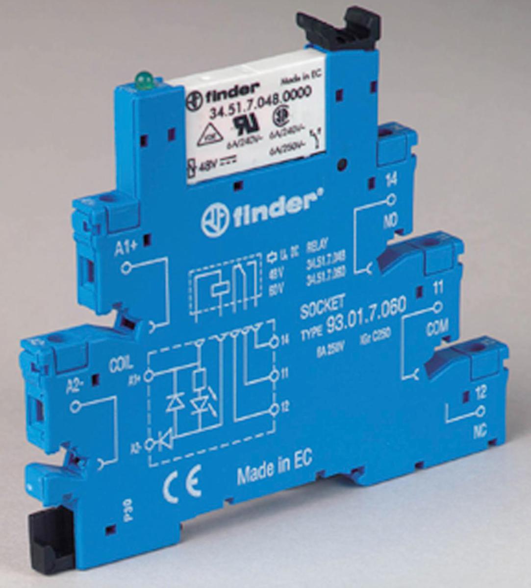 Interfacerelä typ 38.51 - PLINTRELÄ 1P 24VDC F385170240050