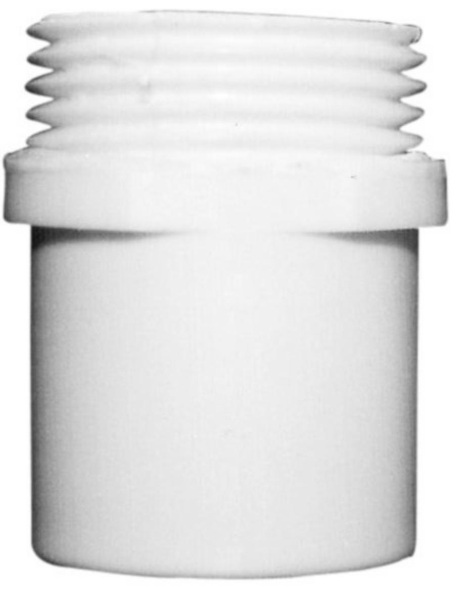 Anslutningsteleskop utvändig/invändig gänga, PP, Faluplast - 32 X1" UVG.3/4" IVG. ANSLUT- NINGSNIPPEL   VIT FP