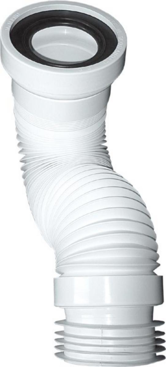 WC-Stos för slätände, Jafo - JAFO WC-STOS TÖJBAR 260-640 MM VIT (FLEXIBEL SLANG)