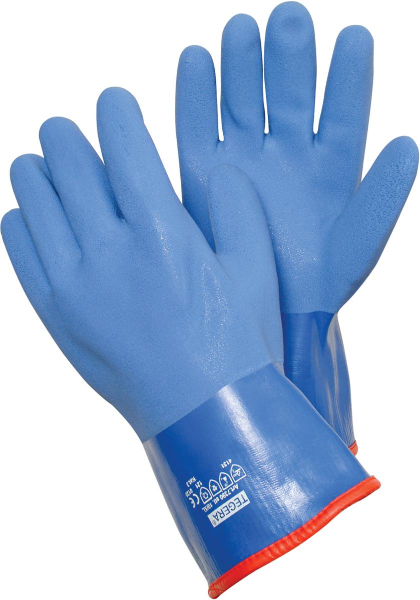 Kemskyddshandske Tegera 7390 - HANDSKE TEGERA 7390 BLÅ VINYL FODRAD STL 10