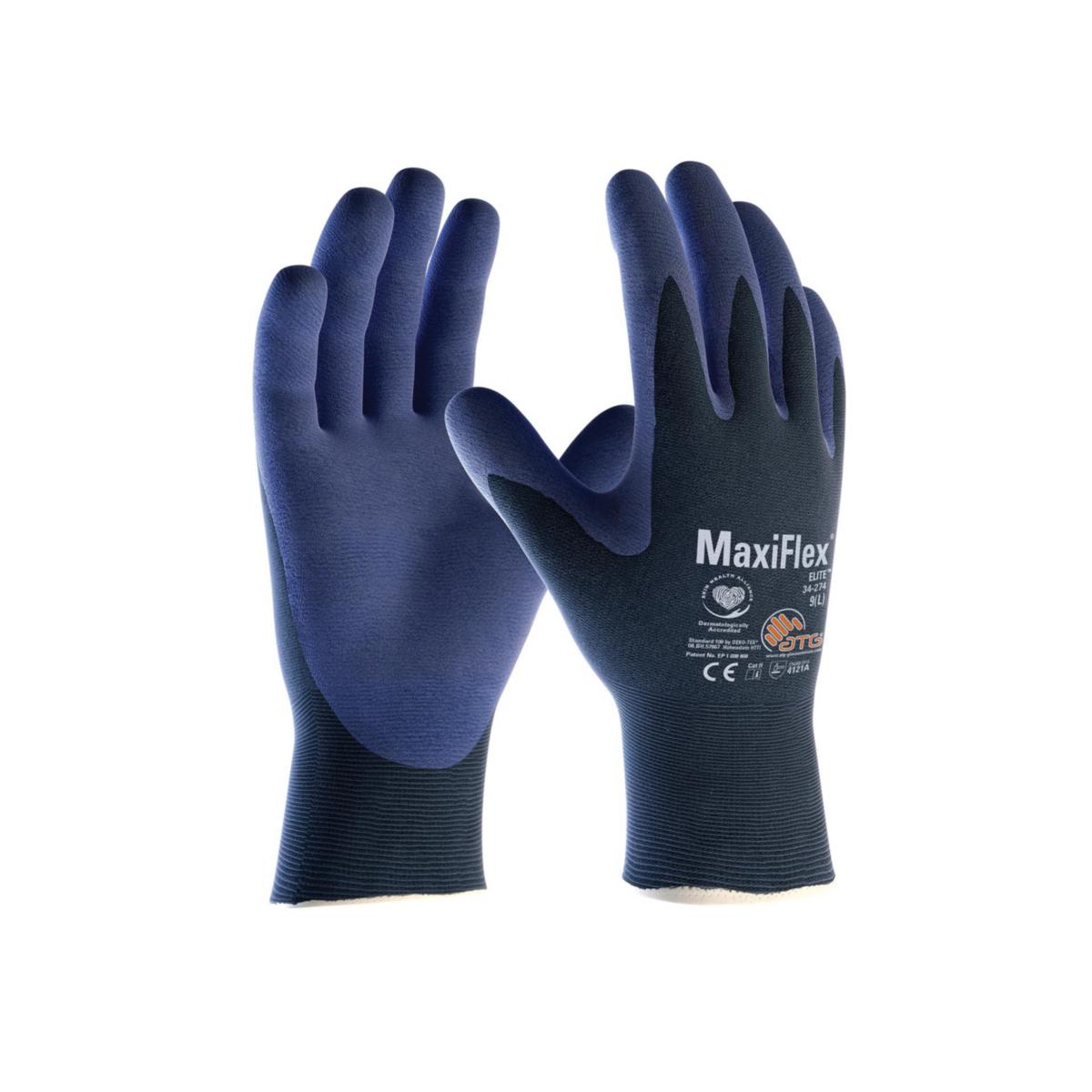 Montagehandske Maxiflex Elite 34-274 - MONTAGEHANDSKE MAXIFLEX ELITE 34-274 BLÅ STL 10