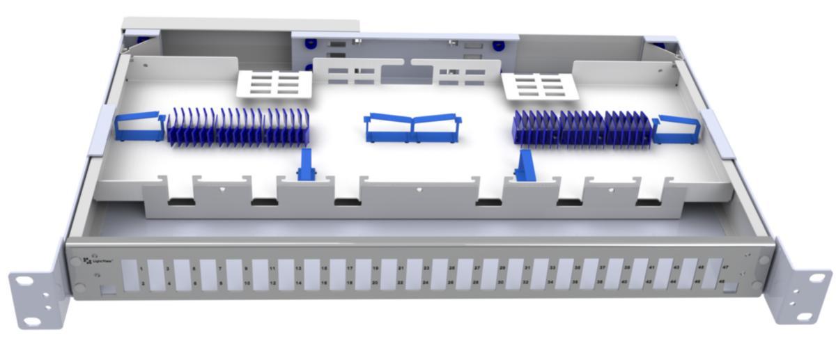 Fiberpanel ODF Lightmate 1HE 19 - ODF 19" 1HE 96XLC/MTRJ UTDR 24XLC QUAD