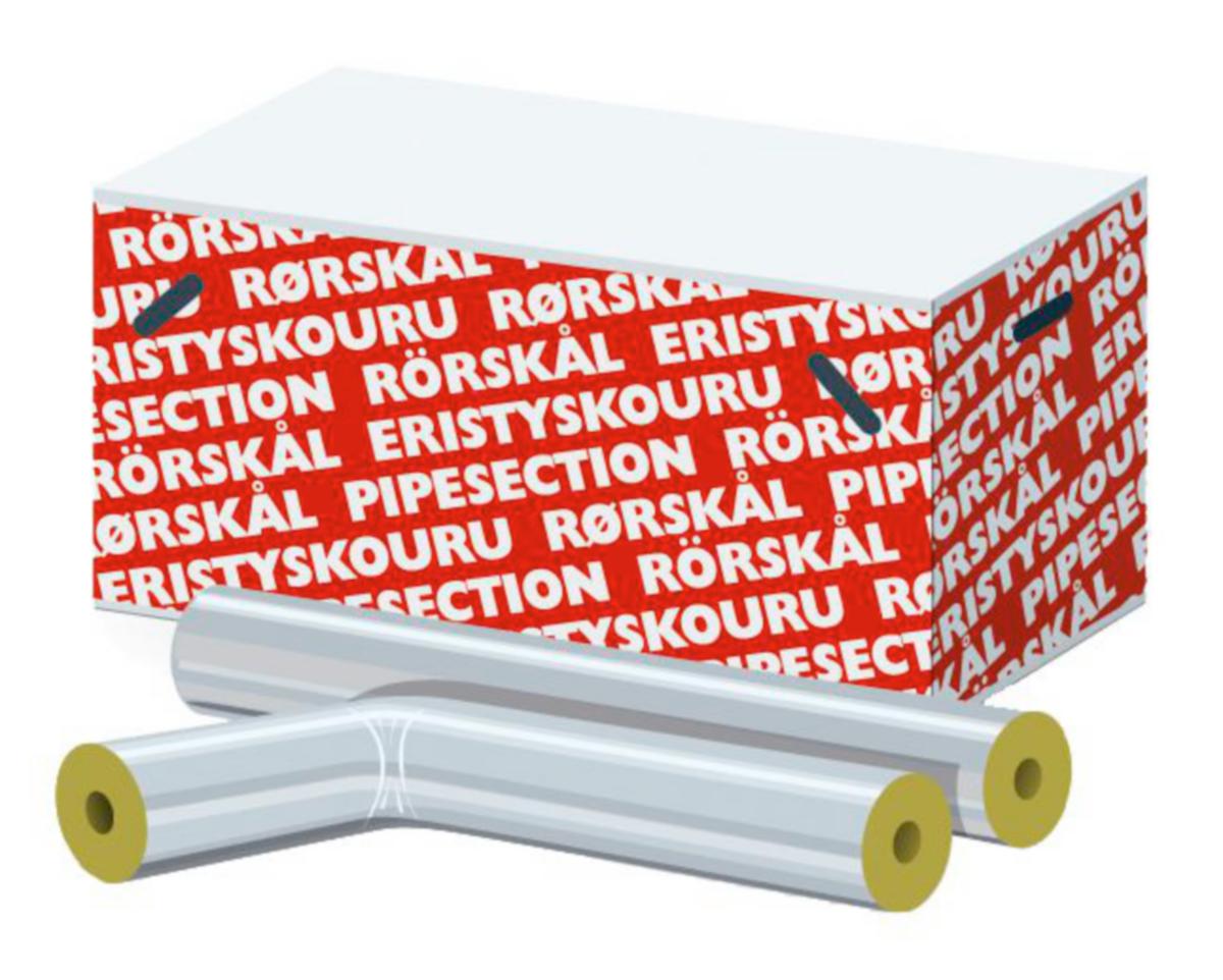 Rörskål Rockwool Flex isolertjocklek 30 mm med tejp, Rockwool - RÖRSKÅL FLEX 15/30 1000MM (25M/FRP)(225M/PALL)