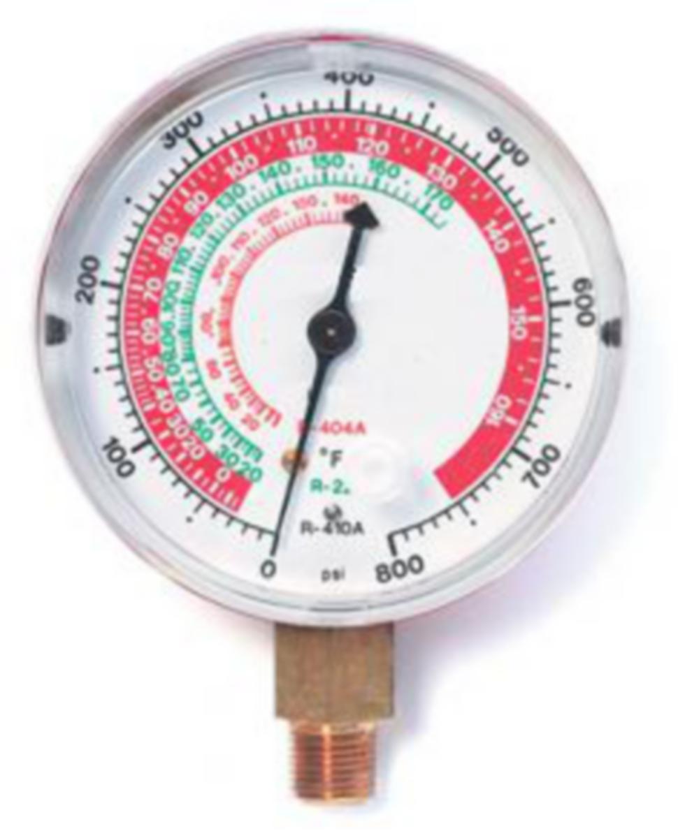 Manometrar 1/4" flare R134a, R404A, R407C, R507 - MANOMETER 825-S-BC/447 1.0 LP 1/4 FLA