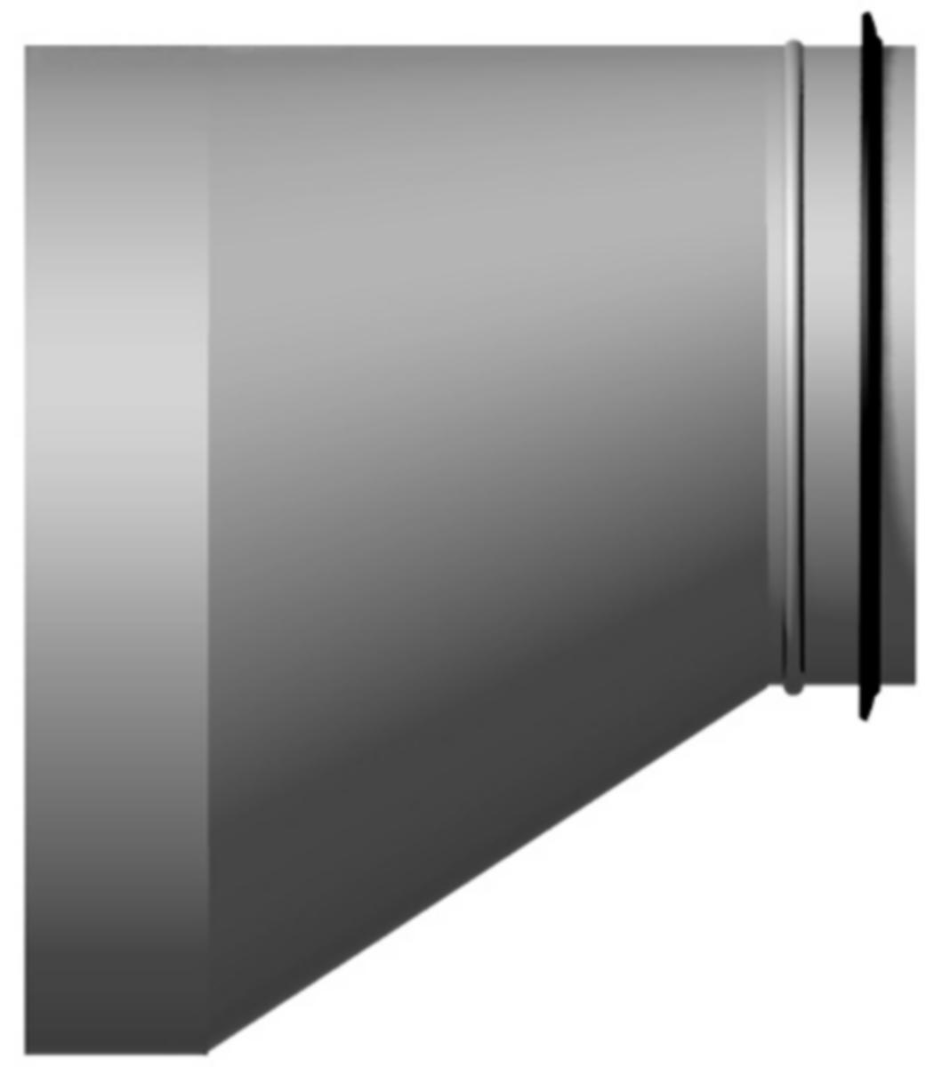 Dimensionsförändring - lång, BDEF-2, excentrisk, (muff - nippel), FläktGroup - REDUCERING BDEF-2-040-031 EXCENT MN FLÄKTGROUP