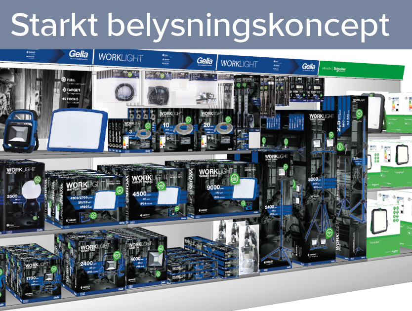 Planogram arbetsbelysning