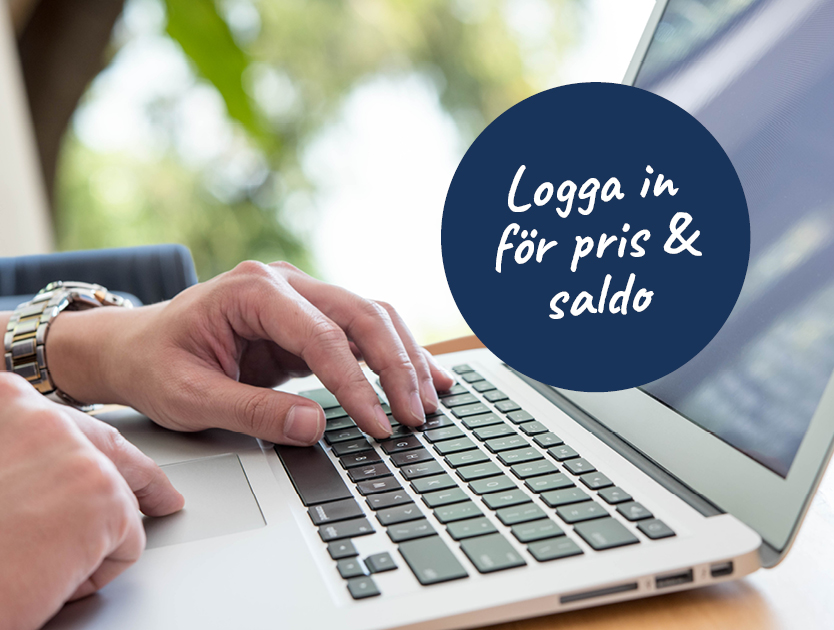 Uppfälld laptop, uppmaning om att logga in