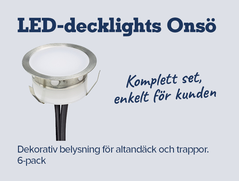 Decklight belysning för altandäck