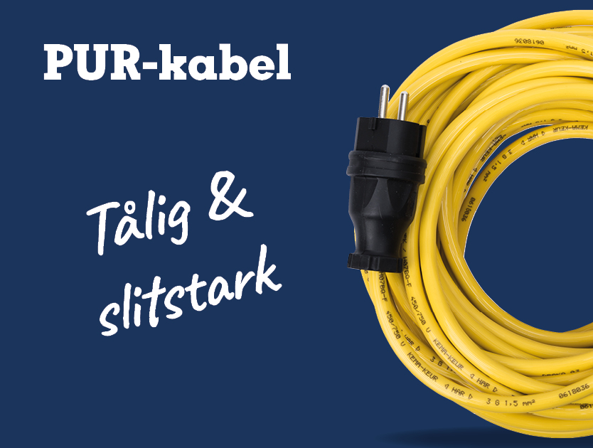 PUR-kabel gul skarvsladd