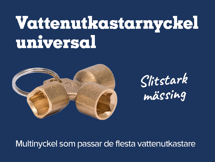 Vattenutkastarnyckel i mässing